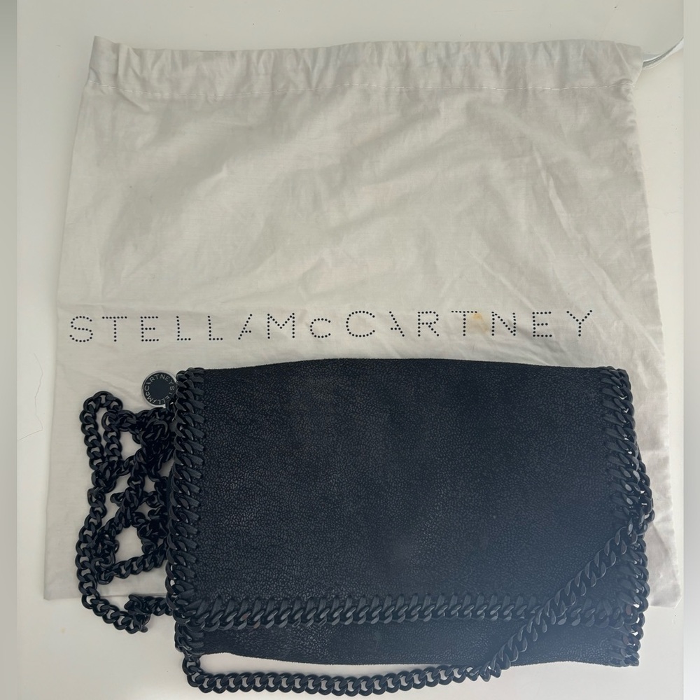 Stella McCartney mini Falabella black with black chains